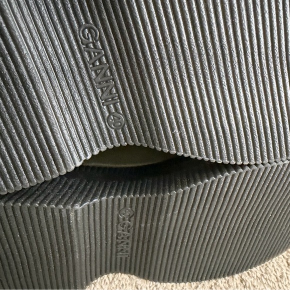 NWOB GANNI - Creepers Leather Chelsea Boots - Kalamata Olive Green - EU 40/US 10 - Picture 11 of 16